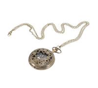 ROMISBABA Vintage Mechanical Pocket Watch Necklace with Adjustable Chain Hollow Gear Design Quartz Timepiece for Men and Women Classic Steampunk Style Accessory