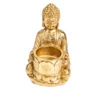ROMISBABA Vintage Resin Buddha Candleholder Standing Tealight Holder Home Decor for Meditation Temple Desktop Decoration with Stable Base and Unique Creative Design