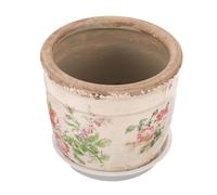 ROMISBABA Vintage Small Ceramic Plant Pot with Drainage French Style Succulent Planter for Indoor Gardening Decorative Flower Container for Desk Balcony and Home
