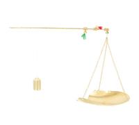 ROMISBABA Vintage Weighing Scale with Rod and Plate Precise Medicine Scale with Weights for Chinese Herbs Tea Leaves Dried Fruit Portable Decorative for Home Use