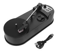 ROMISBABA Vinyl Record Player Turntable with USB Converter Vintage Phonograph Music System for Home Office Classic Analog Sound Reproduction Use Retro Design