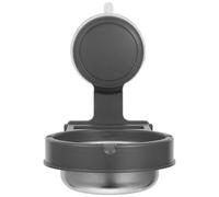 ROMISBABA Wall-mounted Bathroom Ashtray with Suction Cup, Hanging Cigarette Ashtray Made of Carbon Steel and Plastic, Split Design Prevents Ash from Flying, for Indoor Glass Surfaces