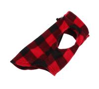 ROMISBABA Warm Fleece Dog Vest D-Ring and Checked Pattern Sleeveless Pet Waistcoat Jacket for Small to Medium Dogs XL Outdoor Winter Coat