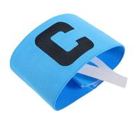 ROMISBABA Wear Resistant Football Captain Armband with Slip Design Elastic Soccer Team Leaders Band for Rugby Basketball Ice Hockey and Sports Games Blue Stretchable C Mark