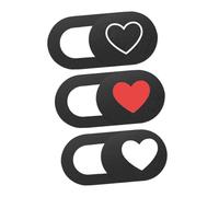 ROMISBABA Webcam Lens Cover Pc Web Cover Slide for Laptop and Tablet Heart Pattern Design Blocks Webcam Instantly Ultra-Thin Slider Protection for Safe Digital Life