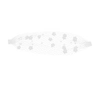 ROMISBABA White Bridal Veil Headband with Double Combs Lightweight Imitation Pearl Mesh Fascinator for Wedding Tea Party Evening Gala Secure Fit Hair Accessory for Brides