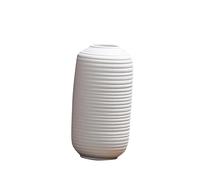 ROMISBABA White Ceramic Vase Decorative Porcelain Flower Pot for Home Office Tabletop Glazed Finish Elegant Ceramic Vases for Fresh Silk Flowers Modern Minimalist Accent for Living and Desk