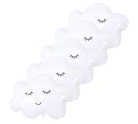 ROMISBABA White Cloud Foil Balloons Set Aluminum Foil Material 5pcs with Longer Service Life and Safe Design for Birthday Party Decorations for Taking Nice-looking Photos and Wall Display