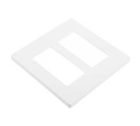 ROMISBABA White Double Outlet Cover Wall Plate PC Material Sleek Minimalist Design Userfriendly Double Switch Plate Cover for Home Electrical Devices