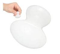 ROMISBABA White Glass Mushroom Massage Tool for Trigger Point Treatment and Soreness Relief, Gua Sha Scraping Body Tool Suitable for Facial and Body Spa Care