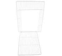 ROMISBABA White Iron Metal Wire Pet Cage Door Panel with Dense Mesh Structure and Inwardfolding Door, Providing Comfortable and Private Space for Cats and Small Pets in Crates Or Enclosures