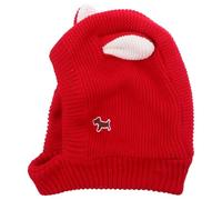 ROMISBABA Windproof Warm Knit Dog Hat for Large Breeds with Bunny Ears Soft Insulated Pet Headwear for Golden Retriever Winter Protection Cozy Costume Party Beanie Cap