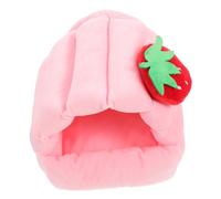 ROMISBABA Winter Warm Cotton Pet Nest for Hamsters and Small Animals Soft Cozy Hideout Bed for Guinea Pigs Squirrels Mice Comfortable Small Animal House for Cold Seasons Pink Sleeping