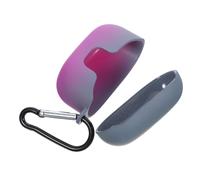 ROMISBABA Wireless Earphone Case Holder for Women’s Wireless Earbud Protective Cover Frosted Gradient Hard Shell Shockproof Travel Case Gray Purple