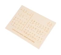 ROMISBABA Wood Braille Letter Board Compact Portable Tactile Surface Learning Tool for Blind People Supply Teaching Aid Enhancing Braille Skills and Education