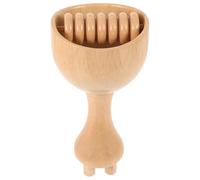 ROMISBABA Wood Therapy Massage Roller Cup 4-Claw Wooden Sculpting Tool for Body Shaping and Cellulite Massage, Manual Back Massager for Home Wellness and Relaxation