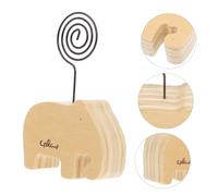 ROMISBABA Wooden Animal Photo Clip Stand Versatile Table Card Holder for Business Cards Memos Pictures Iron and Wood Construction Creative Desk Decor for Home and Office