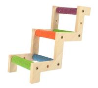 ROMISBABA Wooden Bird Ladder Toy Z-type Parrot Ladder Claw Grinding Feature Bite-resistant Design for Budgerigar and Small Pets and Hamster Climbing Fun