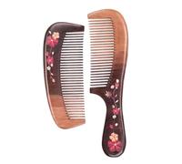 ROMISBABA Wooden Carved Hair Comb Set 2pcs for Women, Anti-static Detangling Combs, Lightweight and Sturdy Hair Styling Tools for Everyday Use