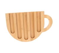 ROMISBABA Wooden Coffee Capsule Holder Stand Vertical Coffee Pod Organizer Rack for Kitchen Counter Space Saving Storage Mug Shaped Design for Neat Capsule Display