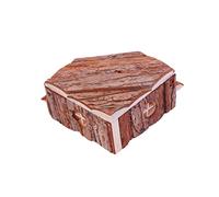 ROMISBABA Wooden Hamster House Hideout Pet Wooden Hut for Small Animals Natural Pine Construction Cozy Nest for Hamsters and Mice