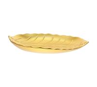 ROMISBABA Wooden Jewelry Organizer Tray Leaf Shape with Separate Sections for Dry Fruit and Snacks Versatile Vintage Candy Dish and Candle Holder for Home Bedroom Office Desk Use