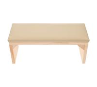 ROMISBABA Wooden Leather Hand Rest Pillow for Nail Art and Manicure, Steady Hands Support Cushion Beige Leather Material, Suitable for Personal Home Use and Nail Salon Professionals