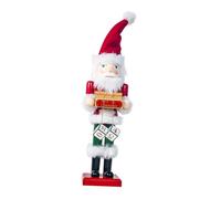 ROMISBABA Wooden Painted Santa Claus Christmas Doll Figurine Nutcracker Soldier Snowman Table Decor Xmas Ornament Festive Home Christmas Decoration