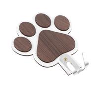 ROMISBABA Wooden Paw Print Decorative Hook Sturdy Coat and Towel Hanger for Bathroom Bedroom Kitchen Farmhouse Style Wall Mounted Organizer with Vintage Charm