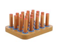 ROMISBABA Wooden Pegboard for Hand Eye Coordination and Finger Rehabilitation, 20-Peg Therapy Board Made of Solid Wood Suitable for Hemiplegia Patients