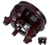 ROMISBABA Wooden Plant Stand 12cm Inner Diameter High-density Base 10cm Tall Indoor Flower Pot Holder Potted Plants Suitable for Living Room Balcony Supports to 60kg