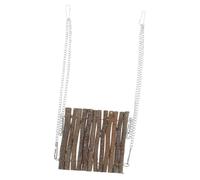 ROMISBABA Wooden Reptile Climbing Hammock Hanging Swing for Lizards and Crabs Natural Pet Supplies with Simple Design Easy to Hang and Fix Suitable for Reptile Basking and Playing