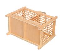 ROMISBABA Wooden Small Pet Habitat Cage with Handle Lightweight Portable Cricket and Reptile Carrier for Grasshoppers Hamsters and Small Animals Easy to Clean Multipurpose Wooden Frame