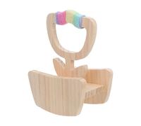 ROMISBABA Wooden Tulip Bird Swing Perch for Parakeet and Parrotlet, Interactive Table for Budgie Cage, Fostering Intellectual and Physical Development with Natural Material