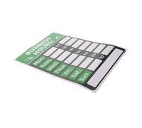 ROMISBABA Writable Self-Adhesive Business Hours Sign Sticker, Thickened Sunproof Rewritable Opening Hours Decal Backing, Green, Suitable for Bank and Store Displays