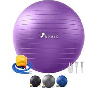 ROMIX Exercise Ball, 55cm 65cm 75cm Anti-burst Extra Thick Birthing Pregnancy Ball with Pump, Fitness Swiss Gym Yoga Balls for Labour Stability Pilates Balance Balls Workout Physical Therapy Home