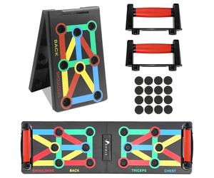 ROMIX Foldable Push Up Board, Multifunctional Portable Press Up Board for Men and Women, Burn Fat Strength Training Equipment for the Muscles of the Upper Body, Shoulders, Chest, Back and Triceps