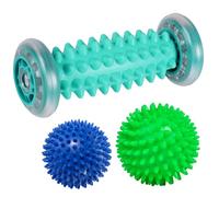 ROMIX Foot Massage Roller and Spiky Ball Set, Deep Tissue, Myofascial Release, Relieve Pain and Stress Plantar Fasciitis Recovery Foot Massager for Tight Muscles, Exercise Feet, Hands, Arms, Legs