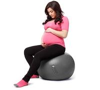 ROMIX Pregnancy Ball, 65cm Exercise, Yoga and Swiss Ball with Pump, Anti-Burst Birthing Ball for Pregnancy, Labour Stability, Maternity and Postpartum Recovery, Fitness, Gym, Yoga, Workout, Therapy