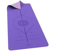 ROMIX Yoga Mat for Women Men, 6MM Thick Non Slip Eco Friendly TPE Fitness Exercise Mat with Carrying Strap Ideal for Yoga Pilates Gymnastics Workout Training Home Meditation Travel (Violet)
