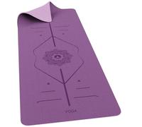 ROMIX Yoga Mat for Women Men, 6MM Thick Non Slip Eco Friendly TPE Fitness Exercise Mat with Carrying Strap Ideal for Yoga Pilates Gymnastics Workout Training Home Meditation Travel (Purple)