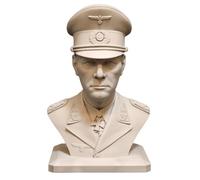 Rommel Statue WWⅡ German Military Strategist Erwin Rommel Bust Statue 3D Printing Figure Sculpture for Living Room Home Shelf Decor, Rommel Collection Figurine