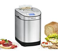 ROMMELSBACHER bread maker BA 550 13 programs, automatic ingredient compartment, 2 bread sizes (700 g/900 g), adjustable browning level in 3 levels, also for gluten-free bread,stainless steel/black