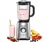 ROMMELSBACHER Stand Mixer MX 1250-22,000 rpm, Continuous Speed Control, Function Buttons (Smoothie, Clean/Pulse, Ice Crush), Glass Jug, Stainless Steel Housing, Special Knife, 1200 Watt