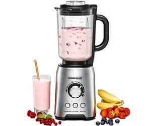ROMMELSBACHER Stand Mixer MX 1250-22,000 rpm, Continuous Speed Control, Function Buttons (Smoothie, Clean/Pulse, Ice Crush), Glass Jug, Stainless Steel Housing, Special Knife, 1200 Watt