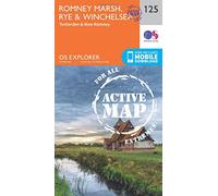 Romney Marsh, Rye & Winchelsea Map | Weatherproof | Tenterden & New Romney | Ordnance Survey | OS Explorer Active Map 125 | England | Walks | Hiking | Maps | Adventure