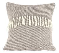 Romney Marsh Wools Fostum British Soft Wool Cushion, Pearl Drop Design in Grey | Size: 45 cm x 45 cm Romney Marsh Wools Grey 45 cm x 45 cm