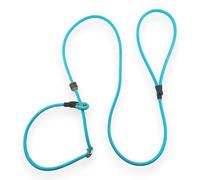 Romney’s Slip Leash Biothane Neon Pro - Hand-Made in Germany Waterproof Adjustable Slip Lead with Pull-Stop, Ultra-Durable Neon Training & Hunting Leash 4.2ft (Neon-Aqua)