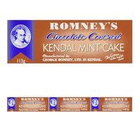 Romneys Chocolate Covered Kendal Mint Cake, 113 g (Pack of 4)