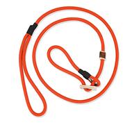 Romneys Dog Lead with Collar 6 mm | Moxon Lead Slip Lead Agility Lead | With Pull Limiter | Stag Horn Pull Stop (Orange, 100 cm)